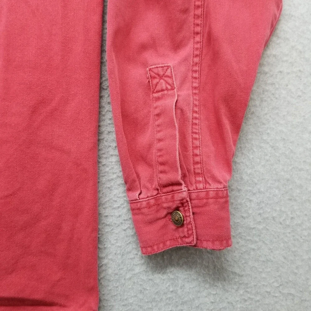 Levis Shirt Mens Medium Red Casual Button Up Long Sleeve Pockets Cotton‎